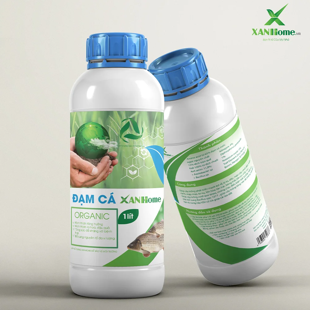 Đạm cá hữu cơ XANHome chai 1L