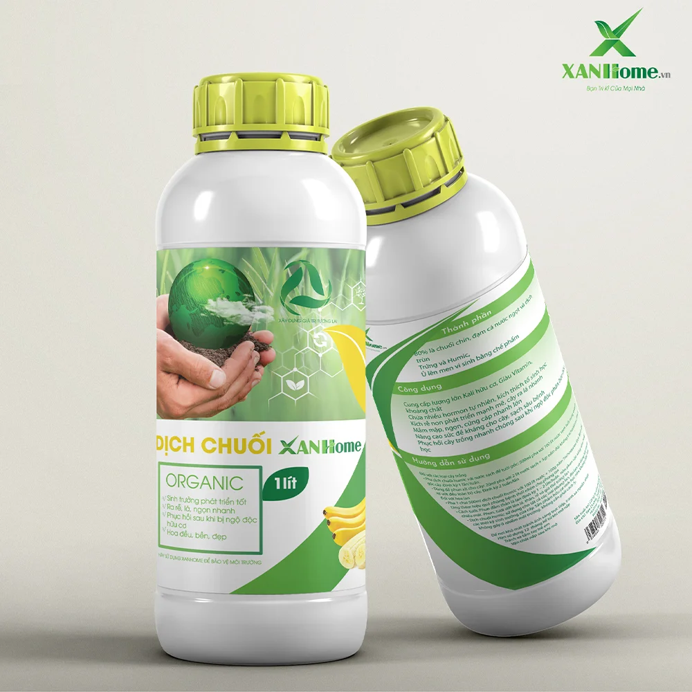 Dịch chuối XANHome chai 1L