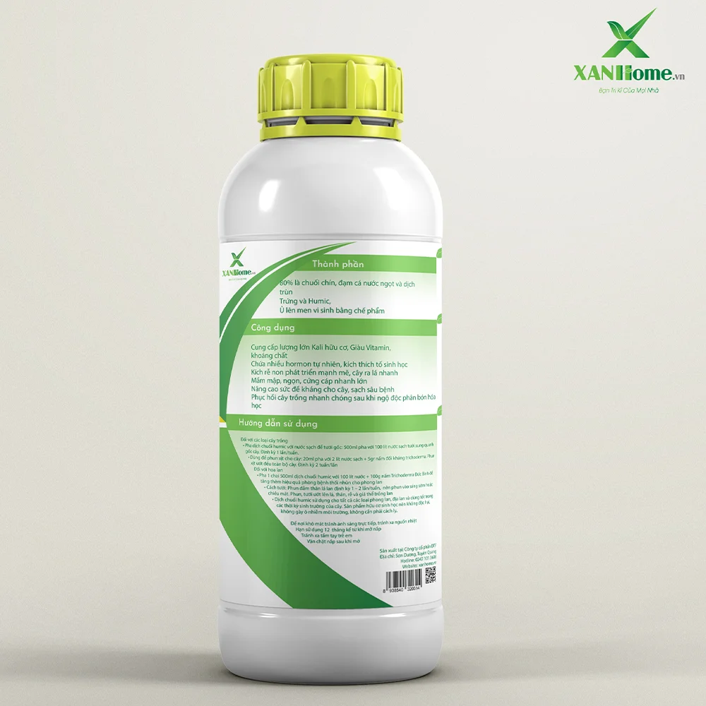 Dịch chuối XANHome chai 1L