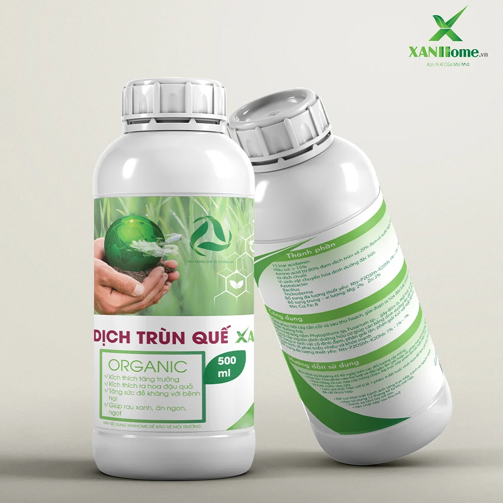 Dịch trùn quế XANHome chai 500mL
