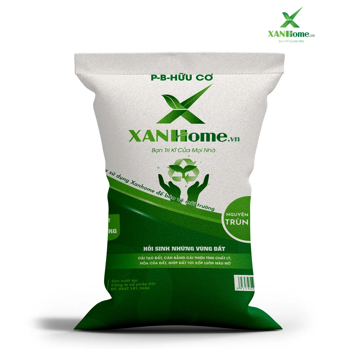 Phân bón trùn quế XANHome bao 25kg