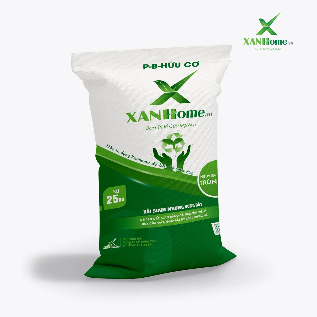 Phân bón trùn quế XANHome bao 25kg