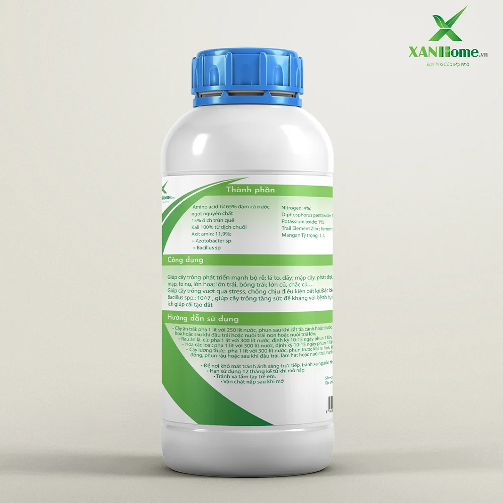 Đạm cá hữu cơ XANHome chai 500mL