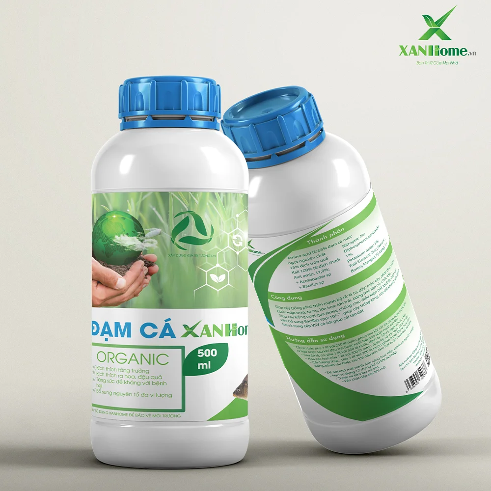 Đạm cá hữu cơ XANHome chai 500mL